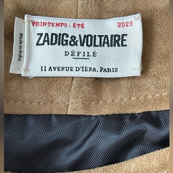 Zadig &Voltaire Jasia brown Suede mini skirt. 40. NWT - Picture 6 of 10